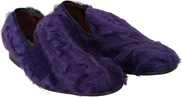Pluche Bont Lederen Loafers